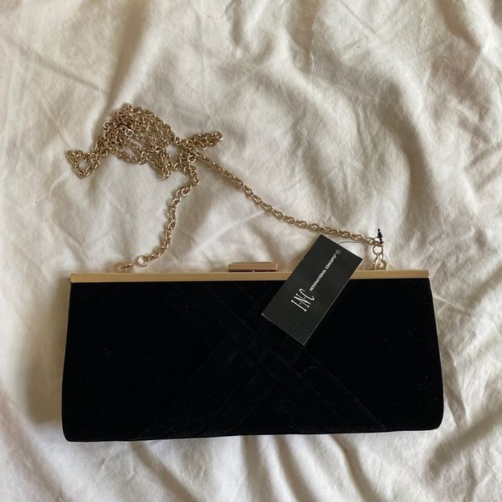 Black velvet INC purse